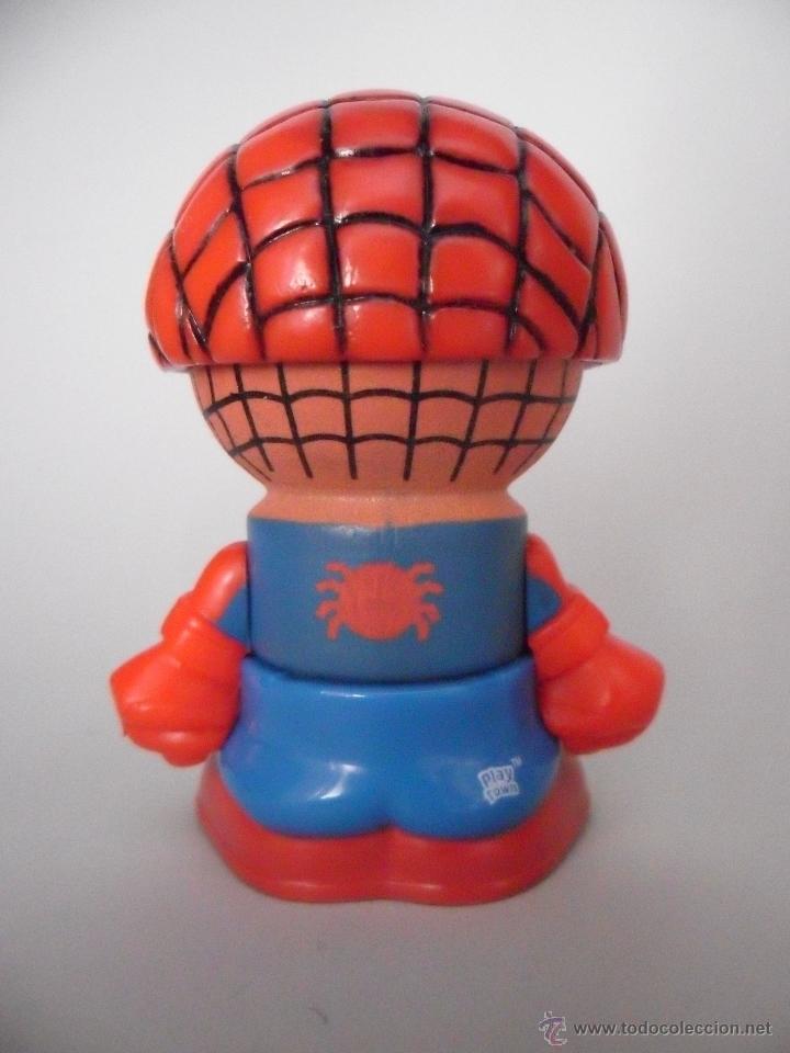Figuras y mu&ntilde;ecos Marvel: SPIDERMAN FIGURA DE MADERA Y PLASTICO PLAY TOWN MARVEL 2007 - Foto 2