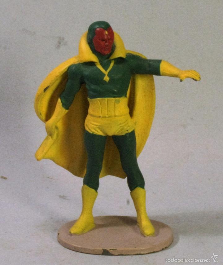 Figuras y mu&ntilde;ecos Marvel: Marvel Planeta de Agostini 2004. Visi&oacute;n. Figura de plomo - Foto 1