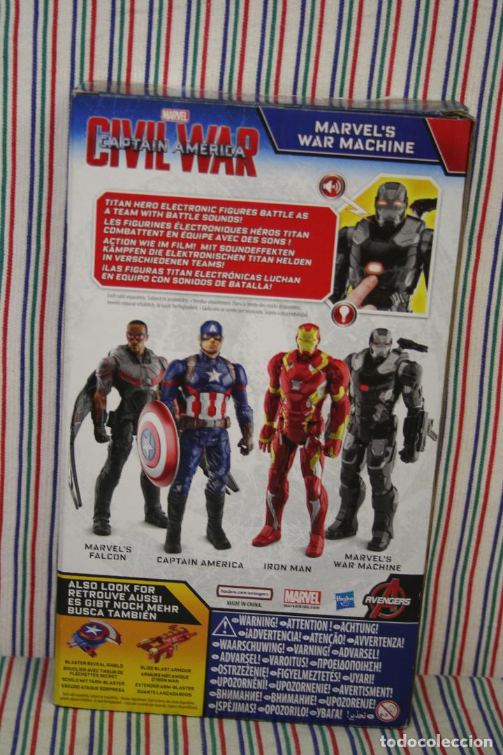 Figuras y mu&ntilde;ecos Marvel: FIGURA CAPTAIN AMERICA, MARVELS WAR MACHINE ELECTRONICA DE HASBRO - Foto 6