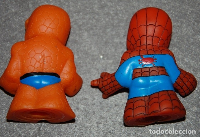 Figuras y mu&ntilde;ecos Marvel: LOTE DE DOS FIGURAS DE MARVEL HOMBRE ROCA Y SPIDERMAN - Foto 2