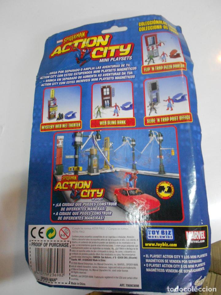 Figuras y mu&ntilde;ecos Marvel: ANTIGUO BLISTER SPIDERMAN - ACTION CITY - POST OFFICE - Foto 3