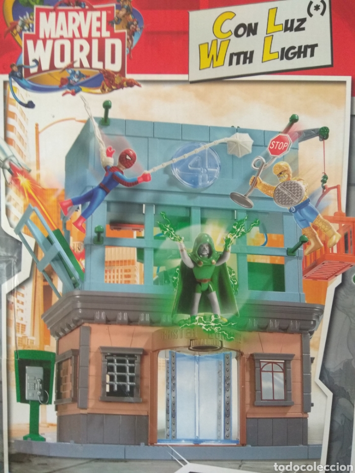 Figuras y mu&ntilde;ecos Marvel: MARVEL WORLD NUEVO FAMOSA PLAYSET EDIFICIO BAXTER SPIDERMAN LA COSA DR DOOM MUERTE - Foto 3