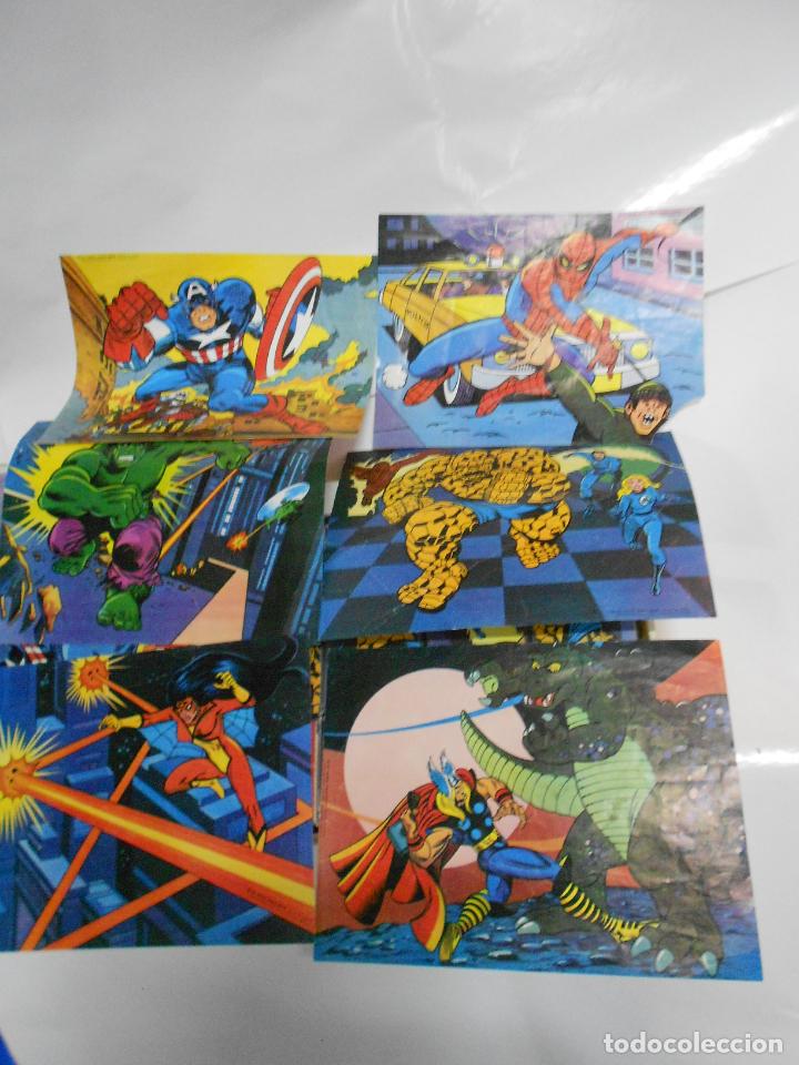 Figuras y mu&ntilde;ecos Marvel: ANTIGUO PUZZLE ROMPECABEZAS DE CUBOS DE SUPER HEROES - Foto 2
