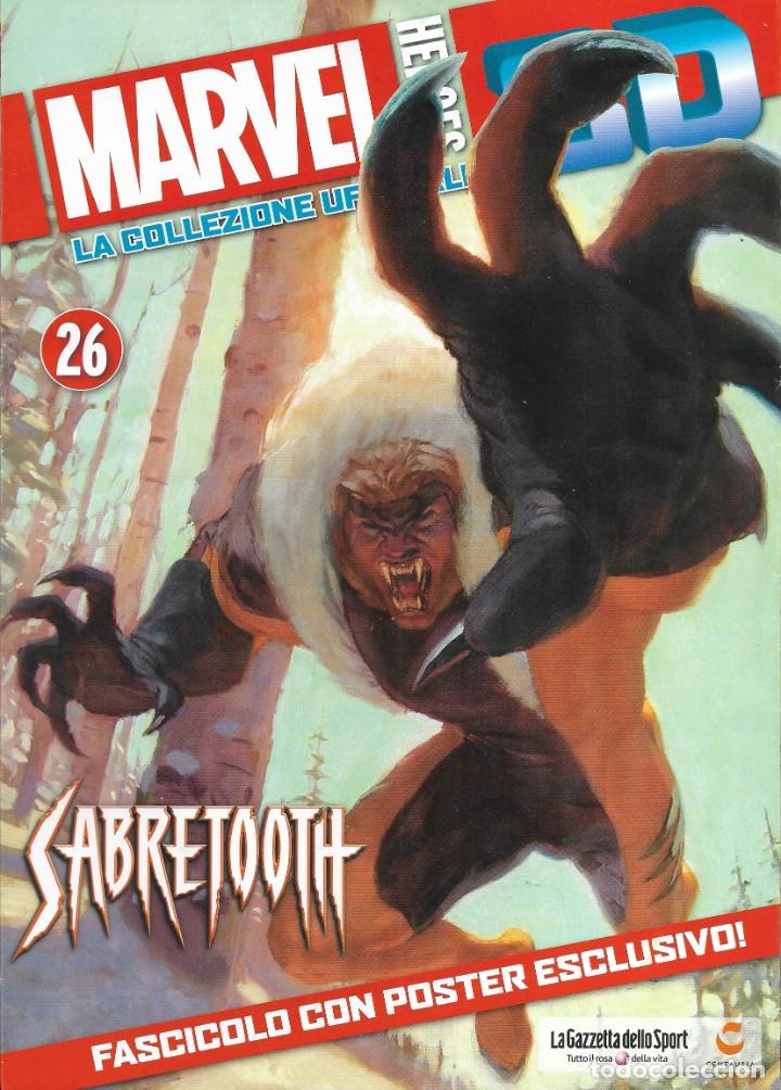 Figuras y mu&ntilde;ecos Marvel: Figura Marvel Heroes 3d SABRETOOTH. Eaglemoss - Foto 3