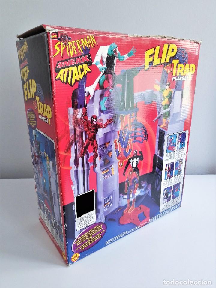 spider man flip n trap playset