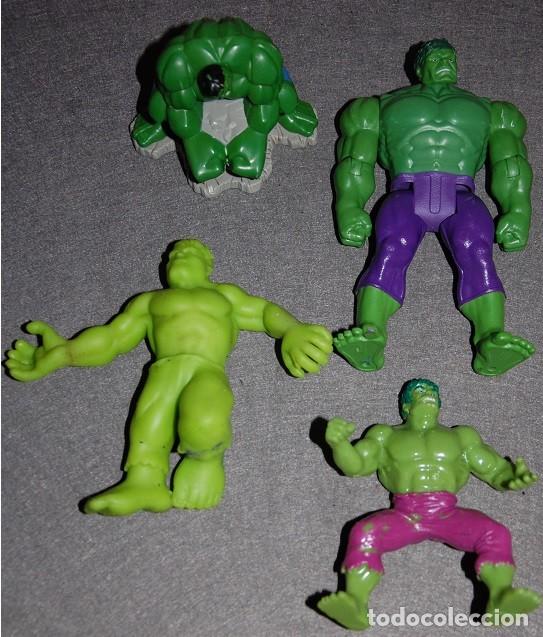 Figuras y mu&ntilde;ecos Marvel: LOTE DE 4 FIGURAS DE PVC Y GOMA DEL INCREIBLE HULK DE MARVEL - Foto 1