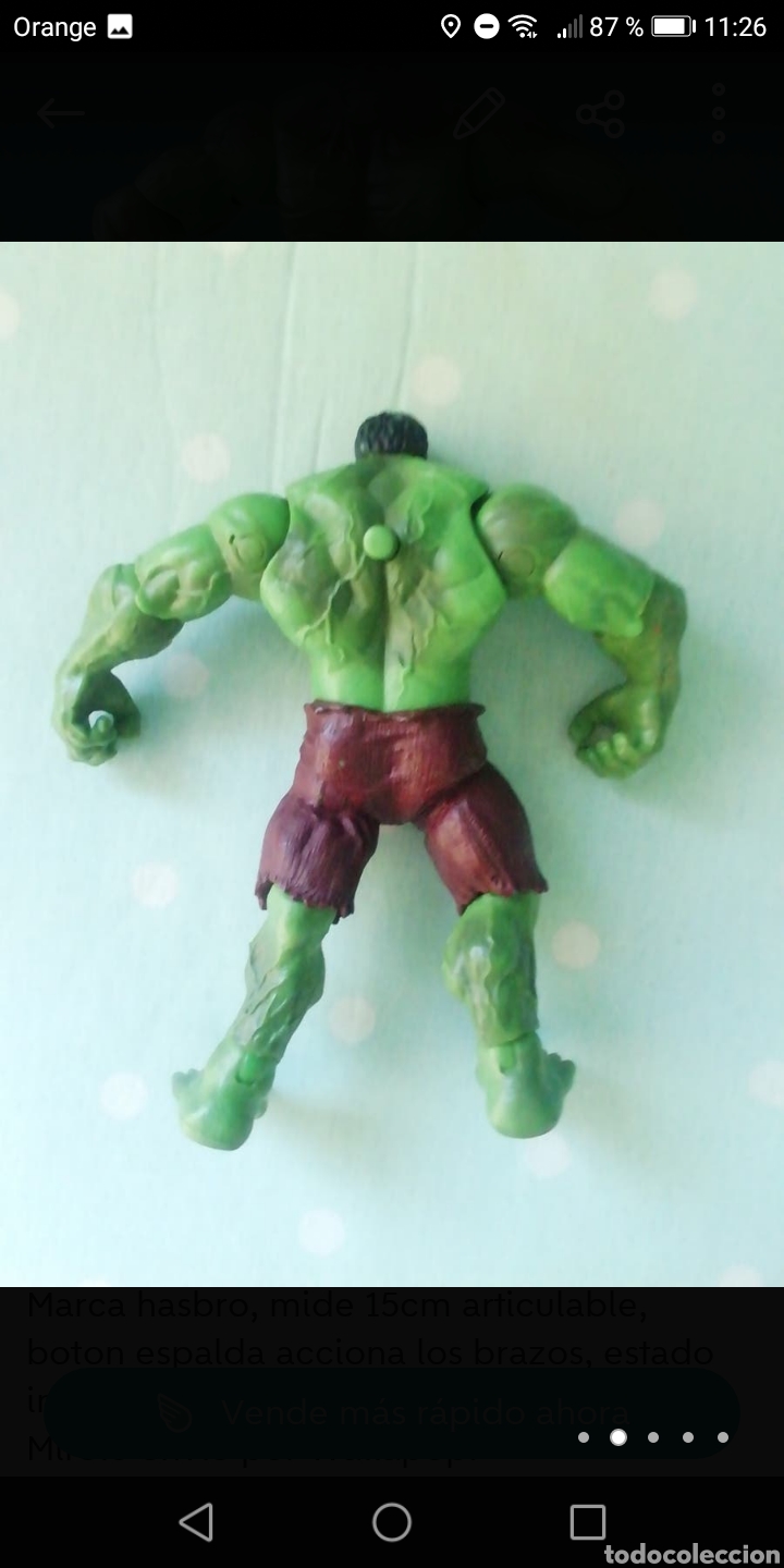 Figuras y mu&ntilde;ecos Marvel: Mu&ntilde;eco hulk marvel 2007 articulable 15cm - Foto 2