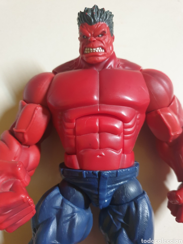 Figuras y mu&ntilde;ecos Marvel: Marvel legends baf hulk rojo completo dif&iacute;cil original - Foto 2