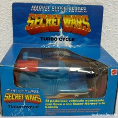 Figuras y Muñecos Marvel: MARVEL SECRET WARS. VEHÍCULO TURBO CYCLE PARA 2 FIGURAS. CON SONIDO Y MAS COSAS!!!AÑOS 80. Lote 312360068