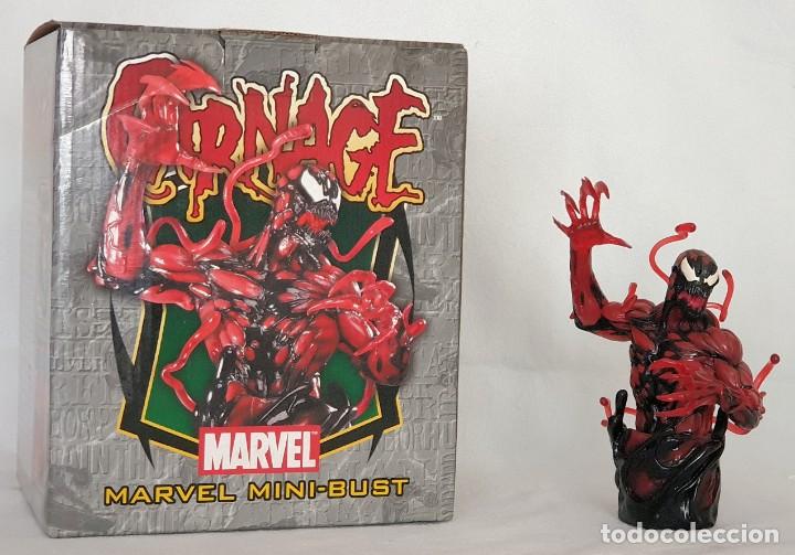 Figuras y mu&ntilde;ecos Marvel: Busto MATANZA - CARNAGE (SPIDERMAN). Bowen Designs 2005. - Foto 1
