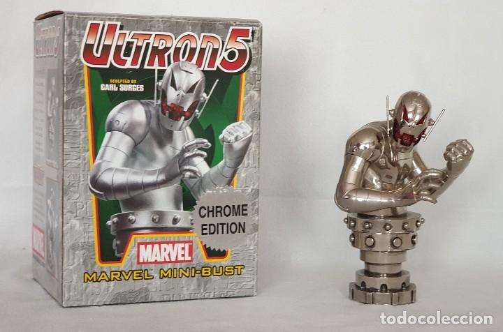 Figuras y mu&ntilde;ecos Marvel: Busto ULTRON 5 (VENGADORES) Version Chrome. Bowen Designs 2005. - Foto 1