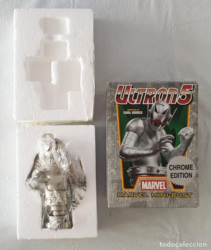 Figuras y mu&ntilde;ecos Marvel: Busto ULTRON 5 (VENGADORES) Version Chrome. Bowen Designs 2005. - Foto 2