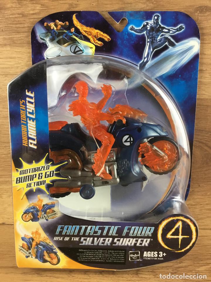 Figuras y mu&ntilde;ecos Marvel: SILVER SURFER - HUMAN TORCH,S FLAME CYCLE HASBRO MARVEL 2009 - Foto 1