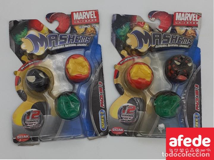 Figuras y mu&ntilde;ecos Marvel: MARVEL MASHEMS 2 PACK. BIZAK DEL 2011. - Foto 1