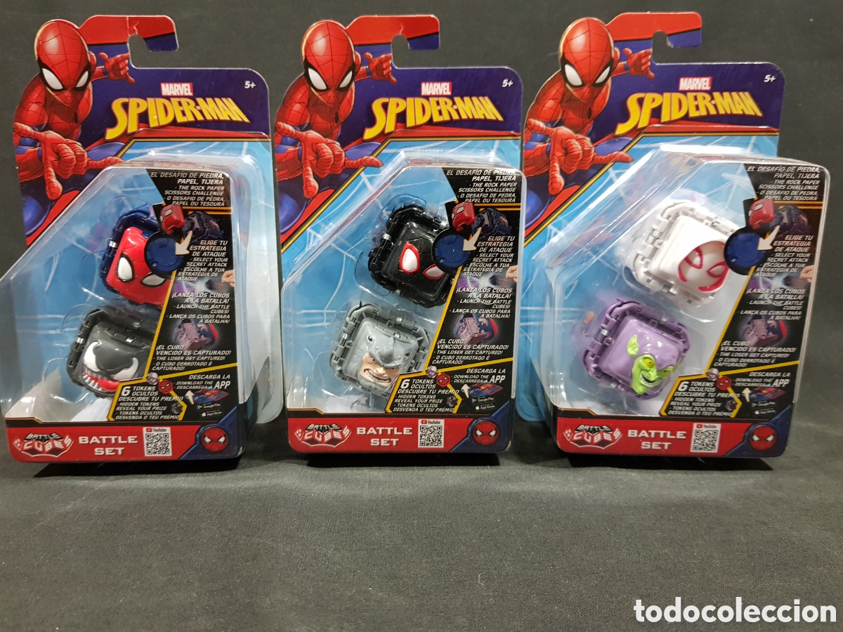 Figuras y muñecos Marvel: Marvel Spider-Man Battle Cubes 2021 Spiderman Venom Miles Morales Rhino Spider Gwen Duende Verde