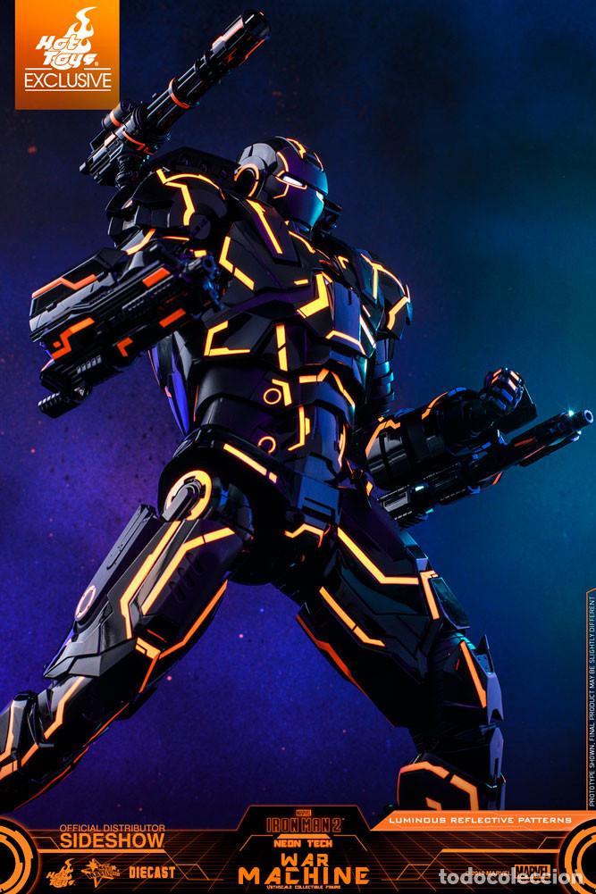 Figuras y mu&ntilde;ecos Marvel: Figura War Machine Neon Tech War Hot Toys - Foto 4