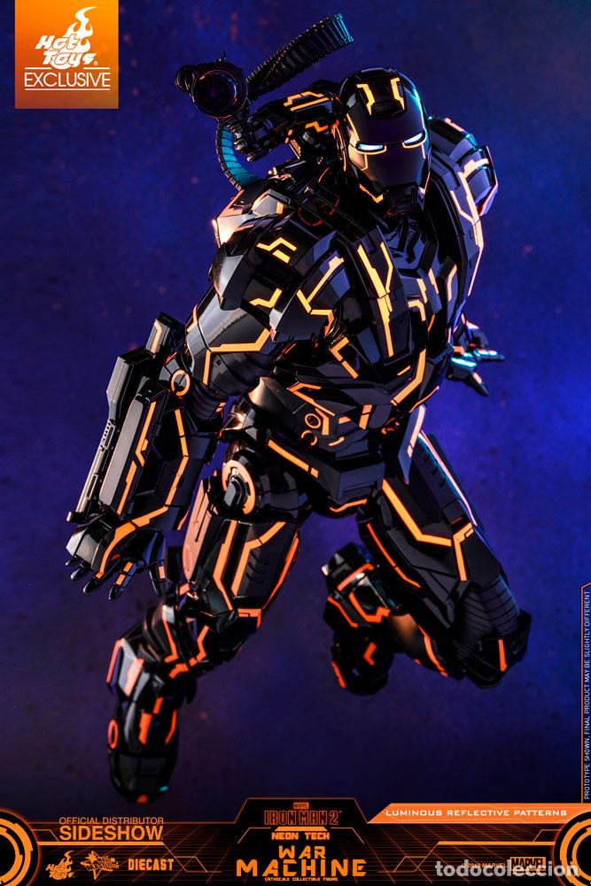 Figuras y mu&ntilde;ecos Marvel: Figura War Machine Neon Tech War Hot Toys - Foto 6