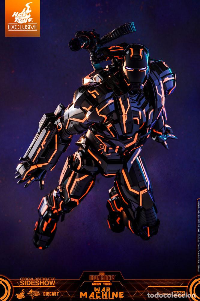 Figuras y mu&ntilde;ecos Marvel: Figura War Machine Neon Tech War Hot Toys - Foto 7