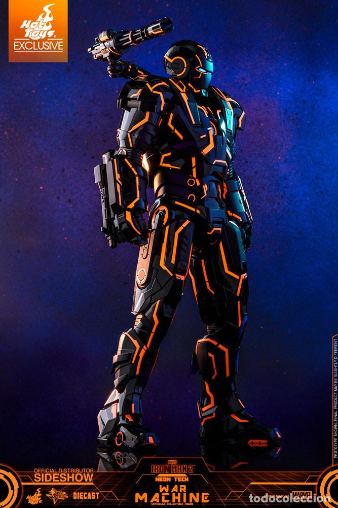 Figuras y mu&ntilde;ecos Marvel: Figura War Machine Neon Tech War Hot Toys - Foto 9