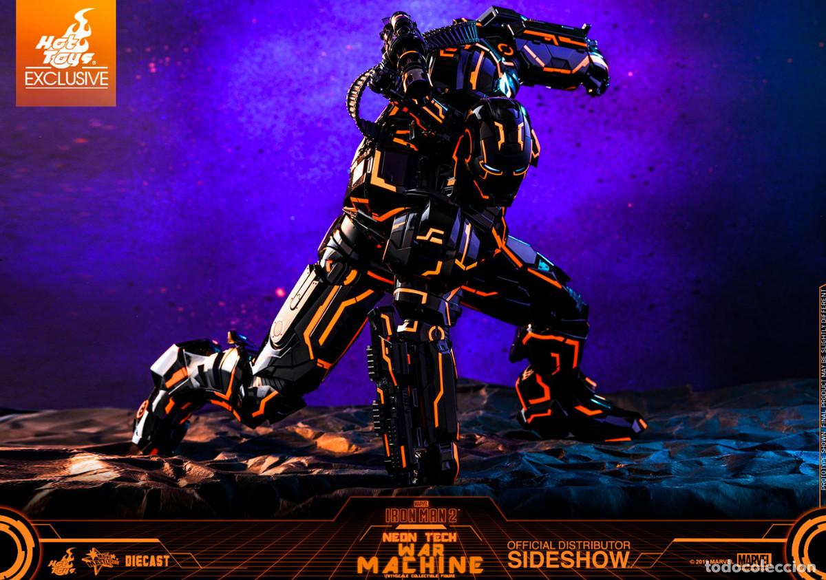 Figuras y mu&ntilde;ecos Marvel: Figura War Machine Neon Tech War Hot Toys - Foto 10