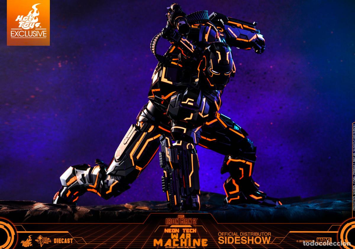 Figuras y mu&ntilde;ecos Marvel: Figura War Machine Neon Tech War Hot Toys - Foto 11