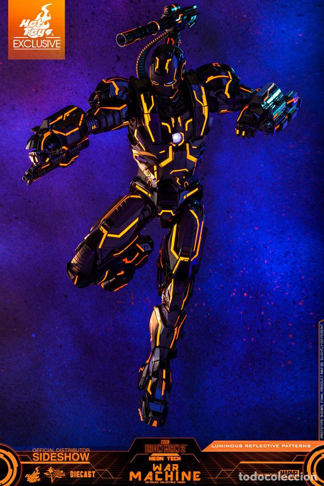 Figuras y mu&ntilde;ecos Marvel: Figura War Machine Neon Tech War Hot Toys - Foto 14