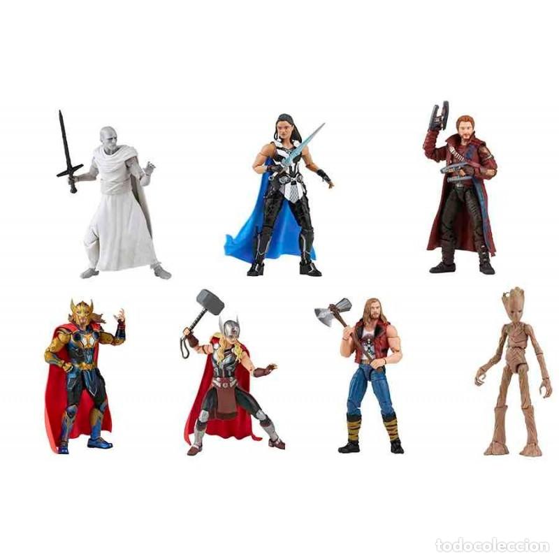 Figuras y mu&ntilde;ecos Marvel: Set 7 Figuras Thor Love And Thunder Marvel Legends Hasbro - Foto 1