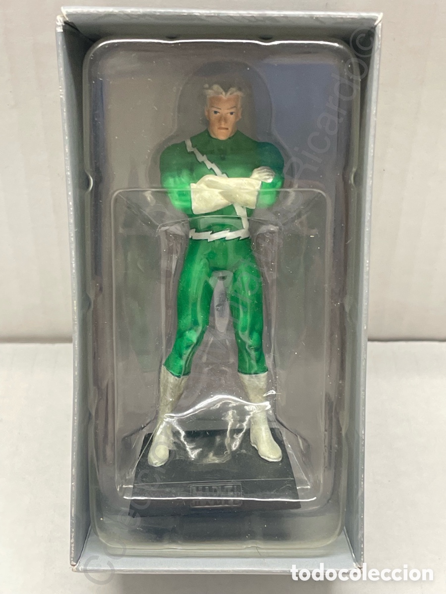 Figuren von Marvel: Figura exclusiva Quicksilver Green - Edici&oacute;n limitada Marvel - Eaglemoss, VIF-Argent Mercurio