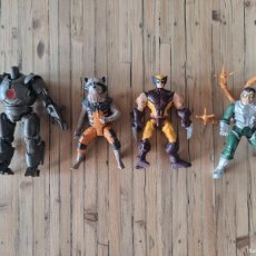 Figuras y Muñecos Marvel: LOTE 4 FIGURAS ACCIÓN MARVEL. IRON MAN, LOBEZNO, OCTOPUS, ROCKET