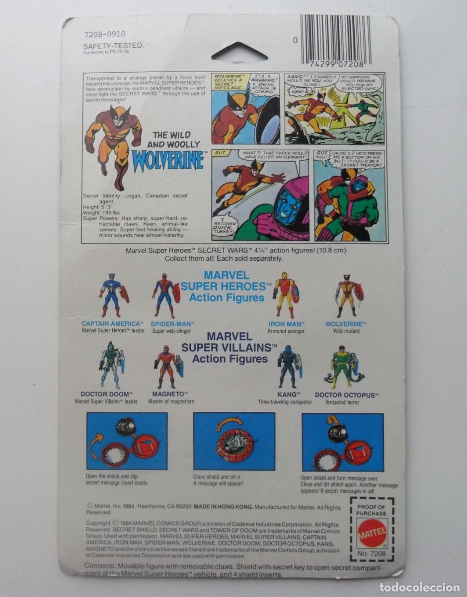 Figuras y mu&ntilde;ecos Marvel: MARVEL SECRET WARS WOLVERINE BLACK CLAWS MATTEL 1984 - Foto 2