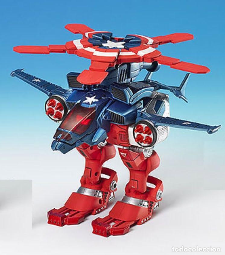 Figuras y mu&ntilde;ecos Marvel: ROBOT TRANSFORMABLE MEGA MORPHS CAPITAN AMERICA - A&Ntilde;O 2005 - Foto 2