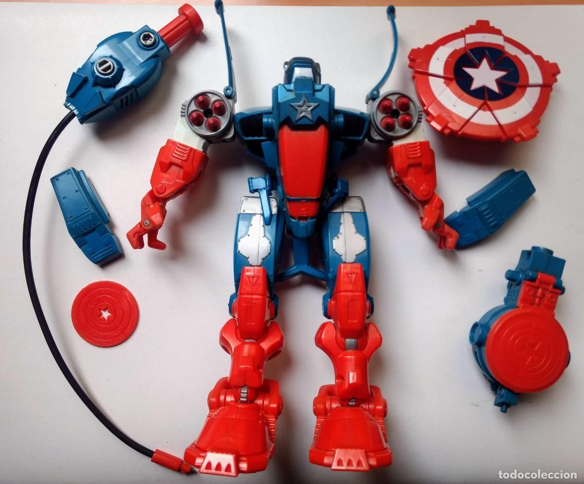 Figuras y mu&ntilde;ecos Marvel: ROBOT TRANSFORMABLE MEGA MORPHS CAPITAN AMERICA - A&Ntilde;O 2005 - Foto 4