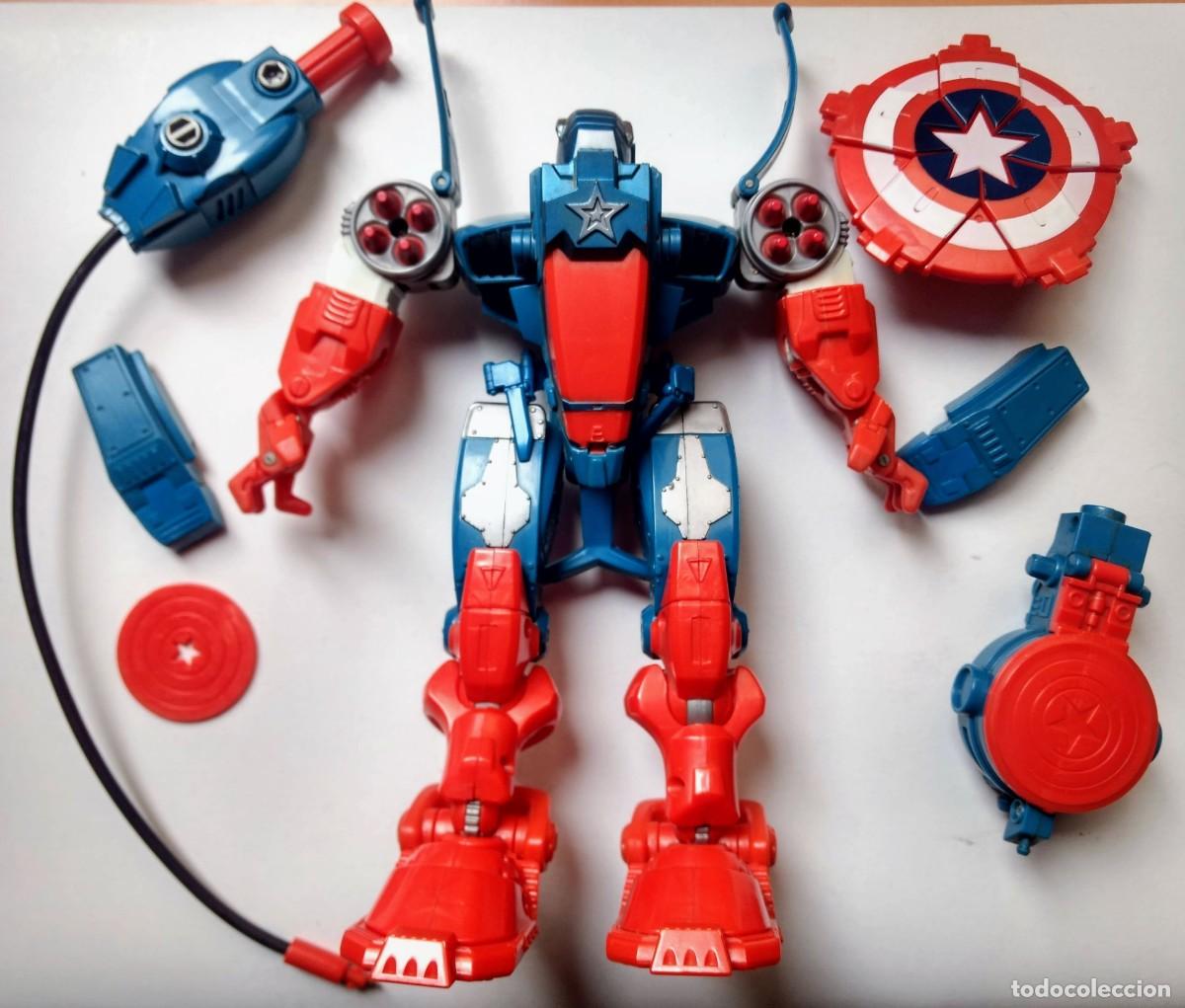 Figuras y mu&ntilde;ecos Marvel: ROBOT TRANSFORMABLE MEGA MORPHS CAPITAN AMERICA - A&Ntilde;O 2005 - Foto 5