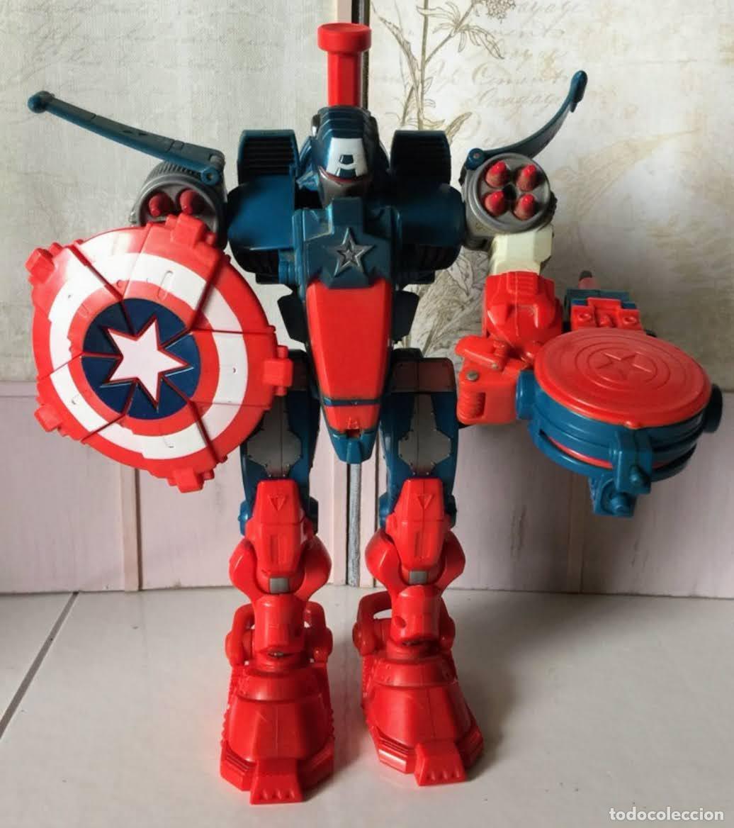 Figuras y mu&ntilde;ecos Marvel: ROBOT TRANSFORMABLE MEGA MORPHS CAPITAN AMERICA - A&Ntilde;O 2005 - Foto 6