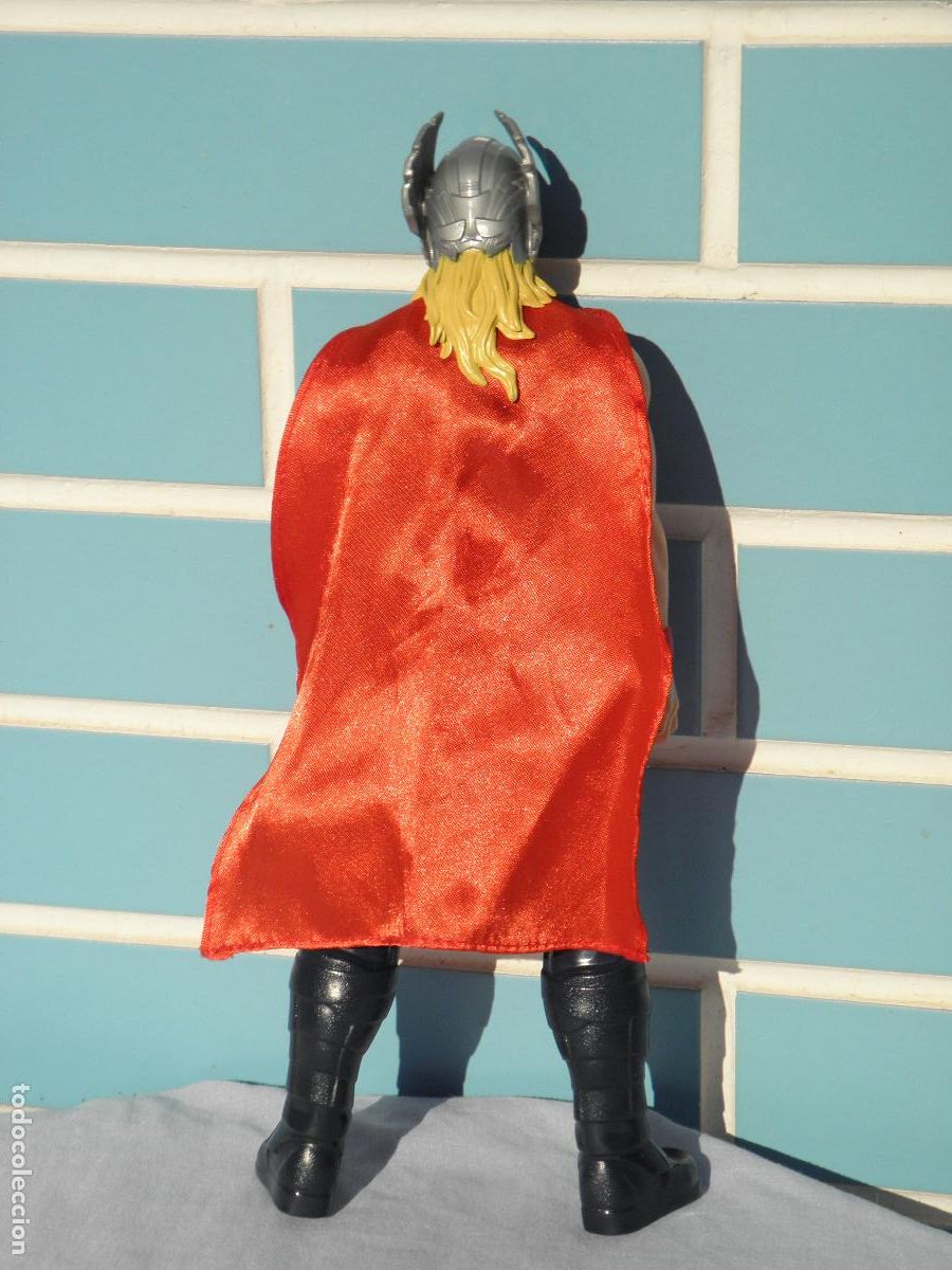 Figuras y mu&ntilde;ecos Marvel: Antiguo mu&ntilde;eco figura de acci&oacute;n Thor, de Hasbro Marvel 2016 - Foto 2