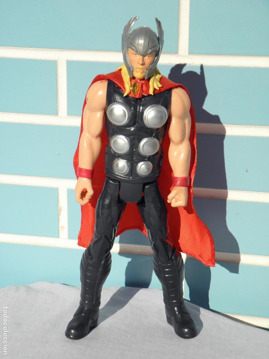 Figuras y mu&ntilde;ecos Marvel: Antiguo mu&ntilde;eco figura de acci&oacute;n Thor, de Hasbro Marvel 2016 - Foto 1