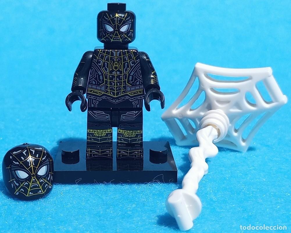 Figuras y mu&ntilde;ecos Marvel: Spider-Man Black & Gold Suit (Marvel) Lego compat&iacute;vel minifiguras - Foto 1