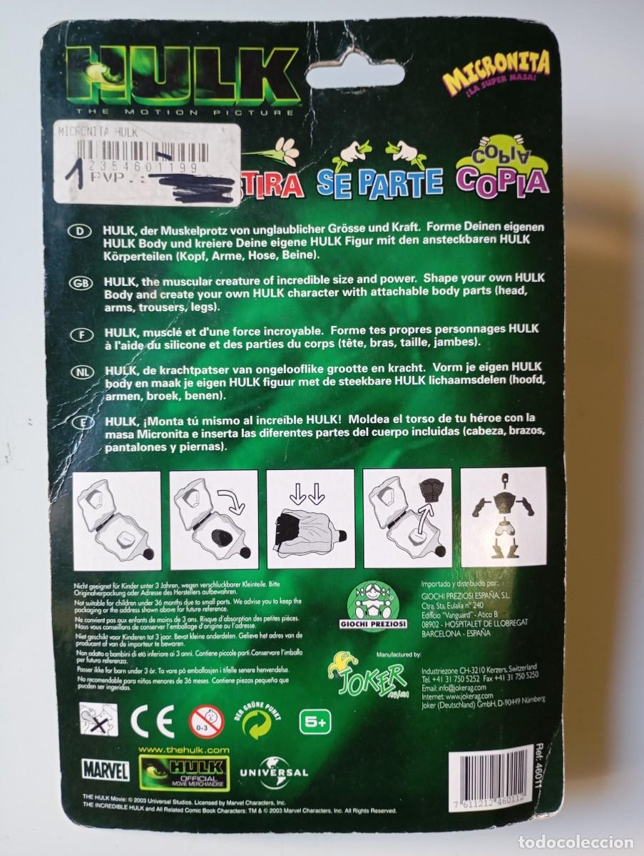 Figuras y mu&ntilde;ecos Marvel: MARVEL HULK MICRONITA GIOCHI PREZIOSI 2003 - Foto 7