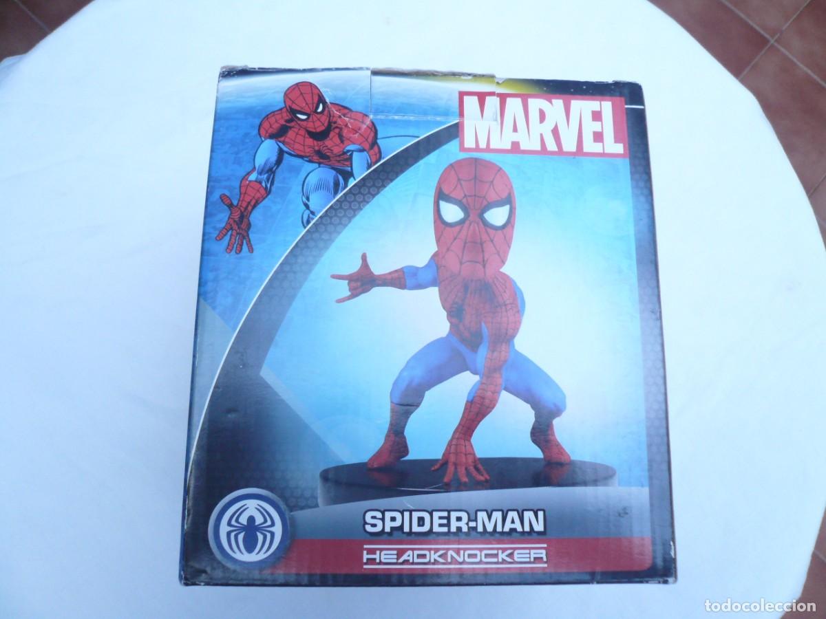 Figuras y mu&ntilde;ecos Marvel: FIGURA DE SPIDERMAN HEAD KNOCKER NUEVA EN SU CAJA - Foto 3