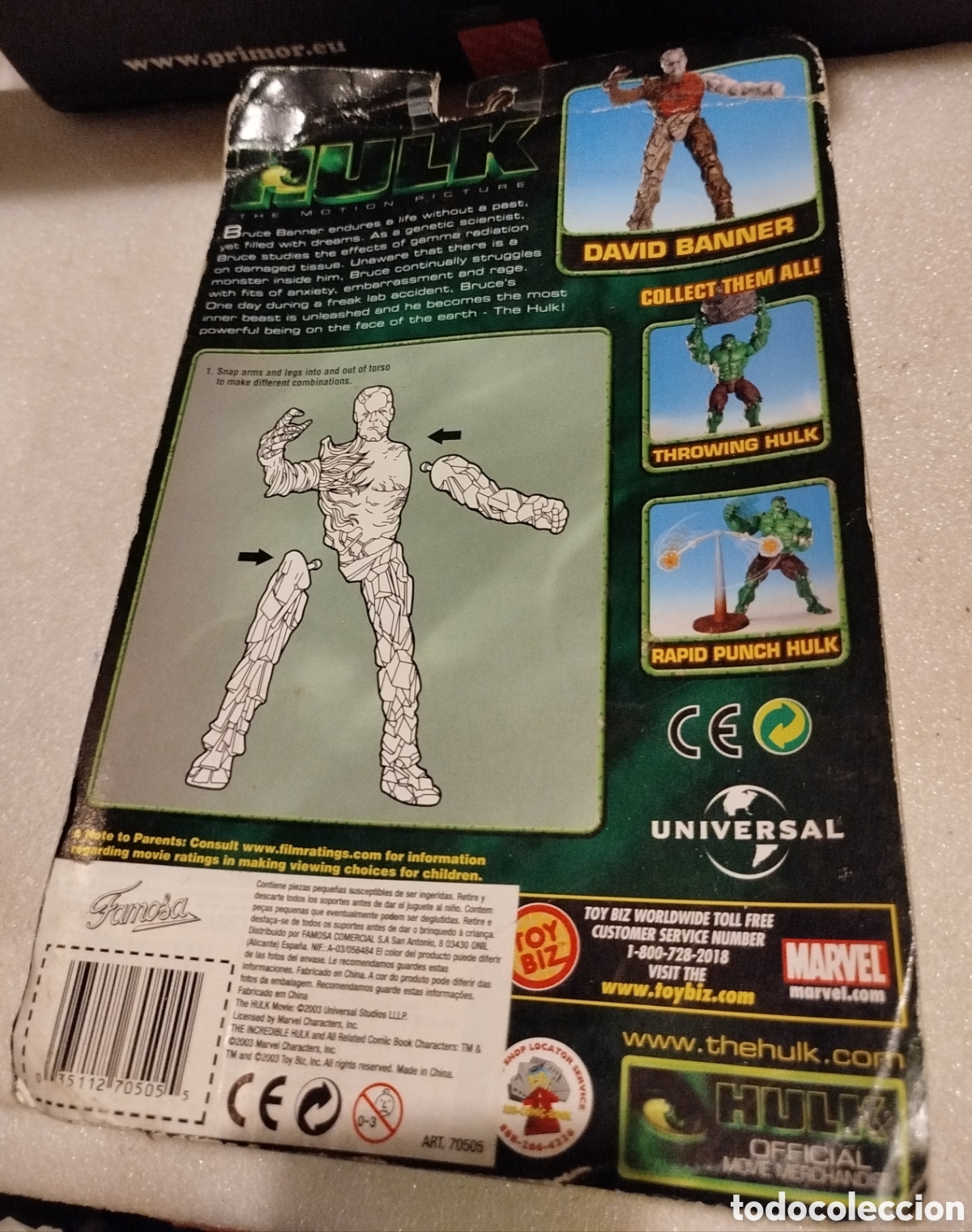 Figuras y mu&ntilde;ecos Marvel: Hulk. David Banner. En blister - Foto 2