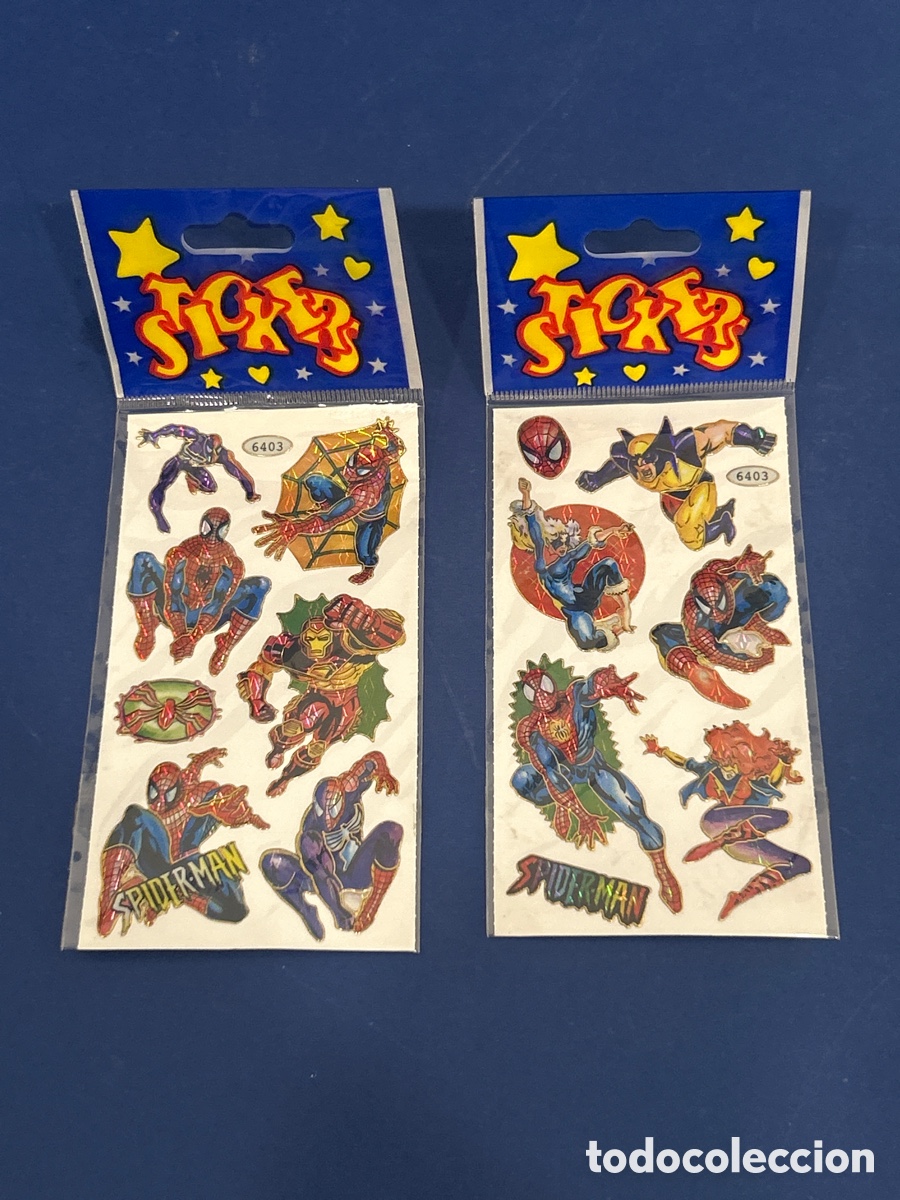 Figuras y mu&ntilde;ecos Marvel: LOTE DE 2 STICKERS SPIDERMAN *SIN ABRIR* - Foto 2