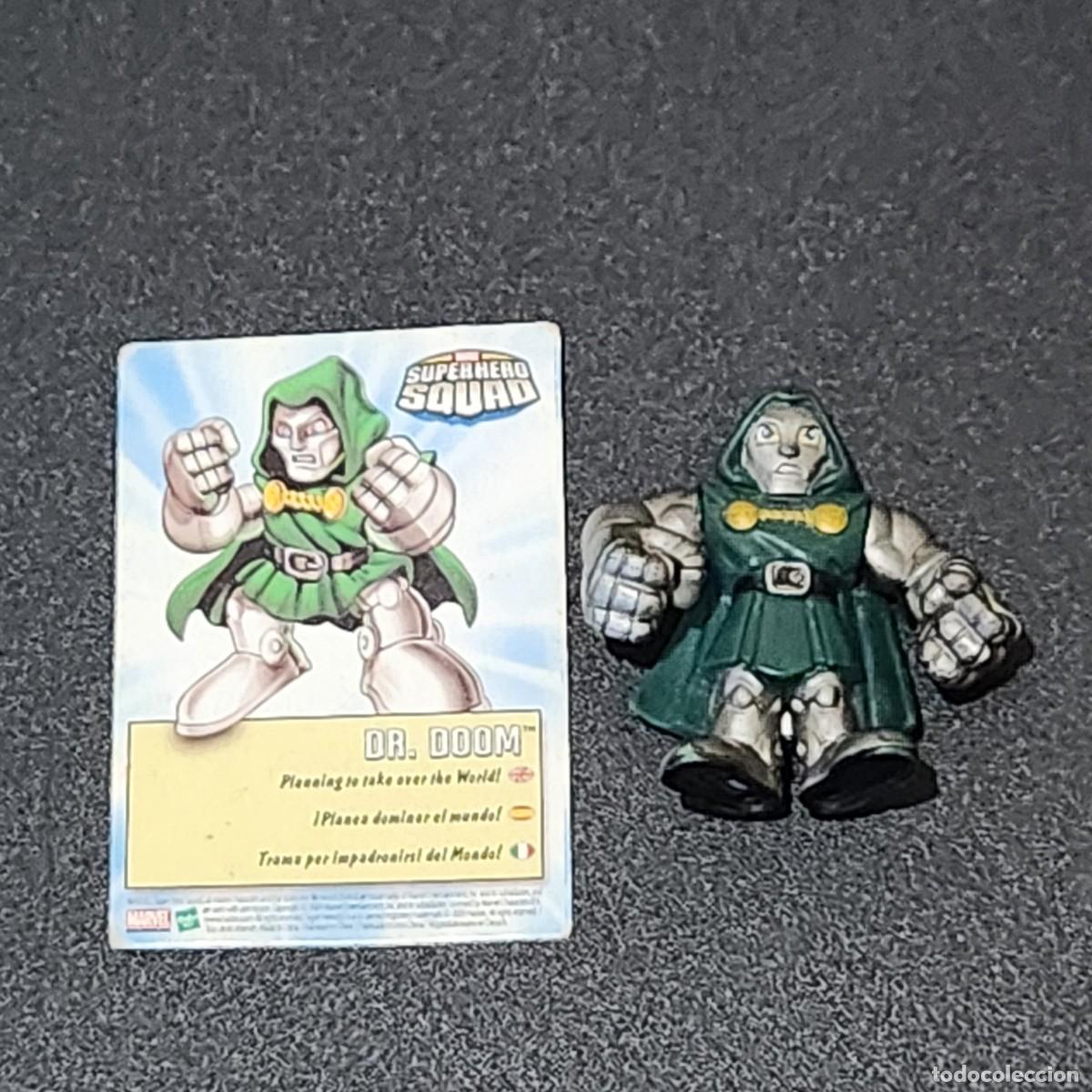 Figuras y mu&ntilde;ecos Marvel: Figura Dr. Doom Marvel Super Hero Squad con carta original Hasbro 2009 - Foto 4