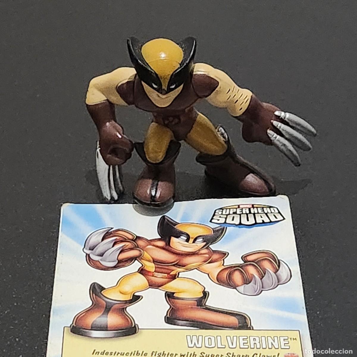 Figuras y mu&ntilde;ecos Marvel: Wolverine cl&aacute;sico Marvel Super Hero Squad Hasbro con carta original - Foto 1