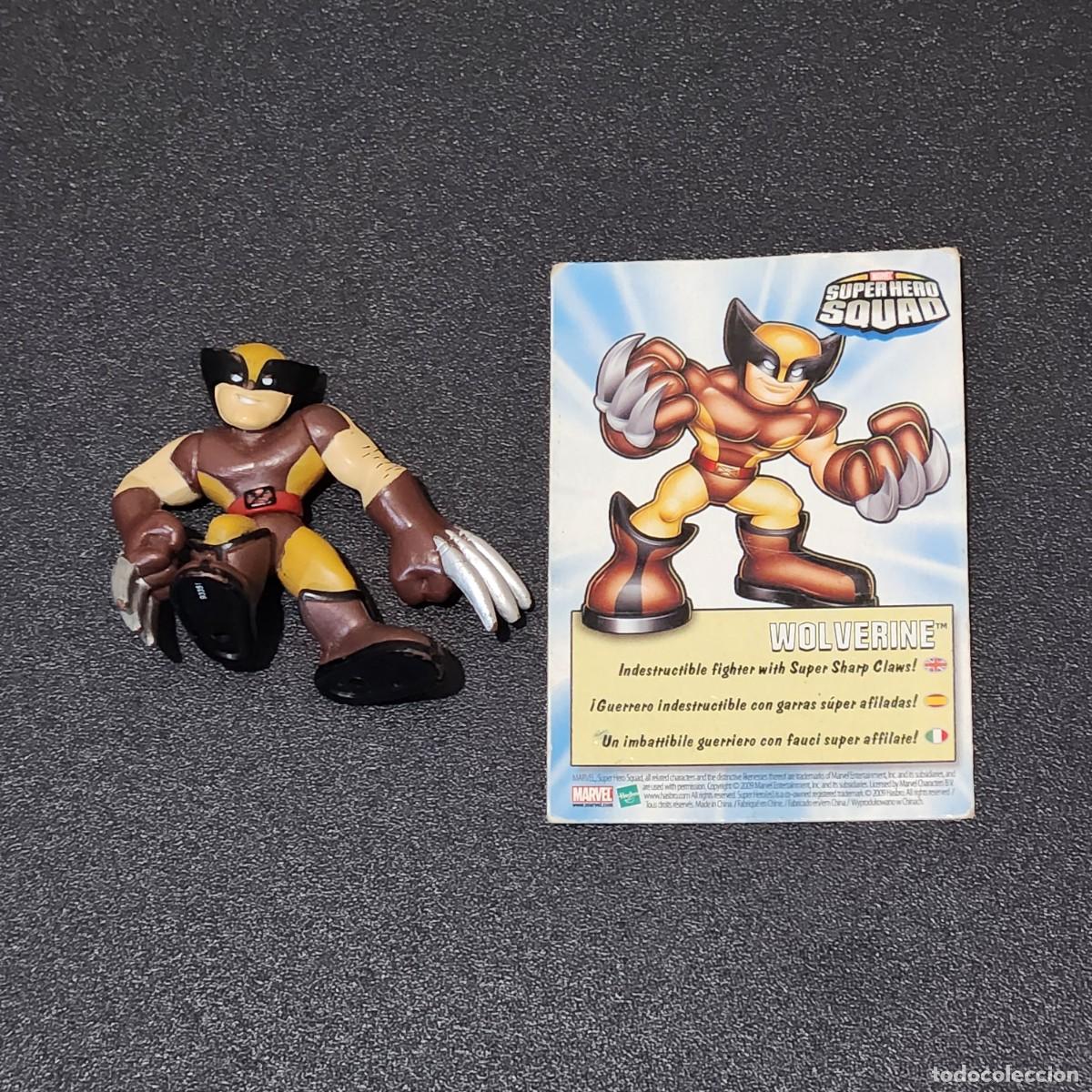 Figuras y mu&ntilde;ecos Marvel: Wolverine cl&aacute;sico Marvel Super Hero Squad Hasbro con carta original - Foto 3