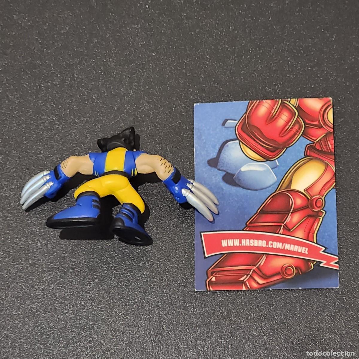 Figuras y mu&ntilde;ecos Marvel: Wolverine Azul y Amarillo &ndash; Marvel Super Hero Squad Hasbro 2008 con Carta - Foto 3