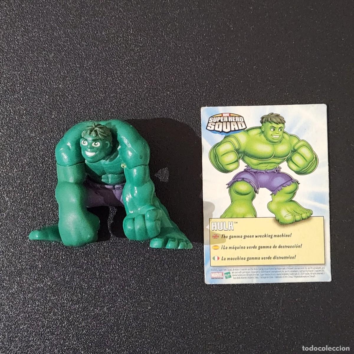 Figuras y mu&ntilde;ecos Marvel: Figura Hulk Marvel Super Hero Squad 2008 con carta &ndash; Hasbro - Foto 2