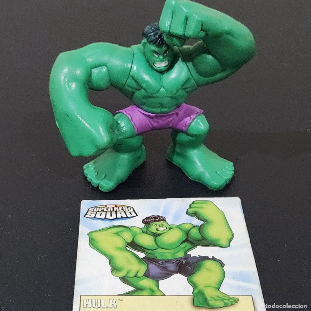 Figuras y mu&ntilde;ecos Marvel: Figura Hulk Marvel Super Hero Squad 2006 con carta &ndash; Hasbro - Foto 1