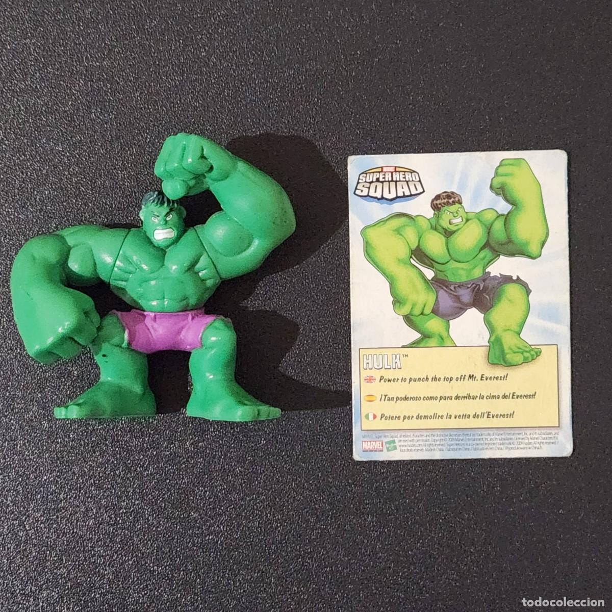 Figuras y mu&ntilde;ecos Marvel: Figura Hulk Marvel Super Hero Squad 2006 con carta &ndash; Hasbro - Foto 3