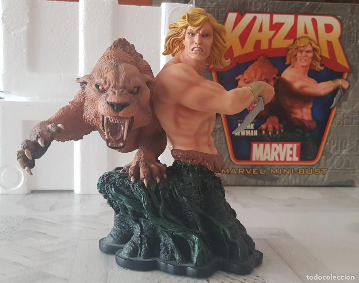 Figuras y mu&ntilde;ecos Marvel: Busto KA-ZAR Y ZABU. Bowen Designs 2007. - Foto 1