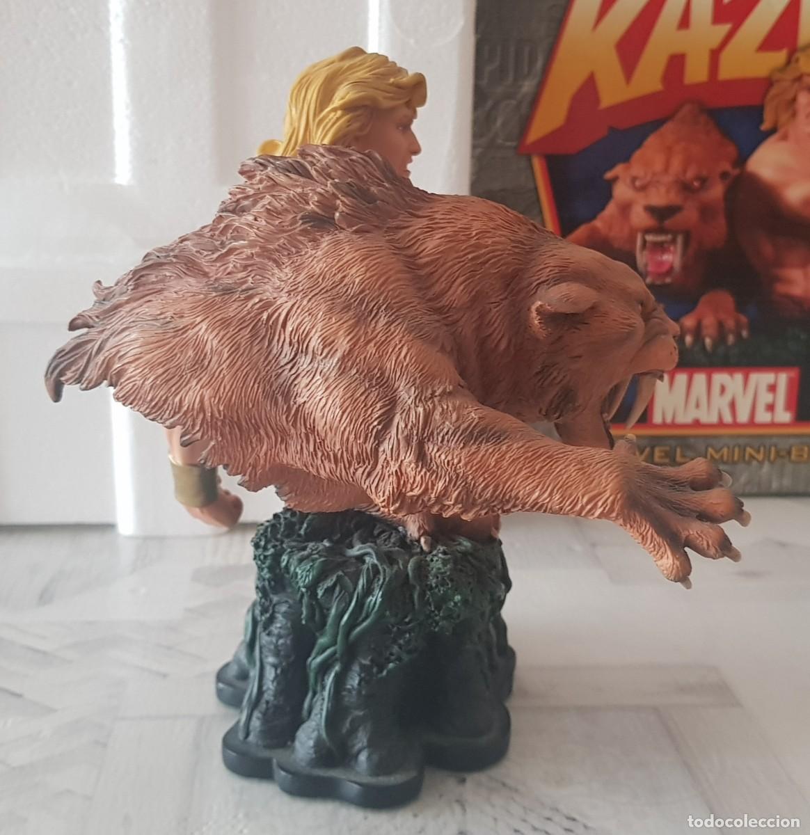 Figuras y mu&ntilde;ecos Marvel: Busto KA-ZAR Y ZABU. Bowen Designs 2007. - Foto 4